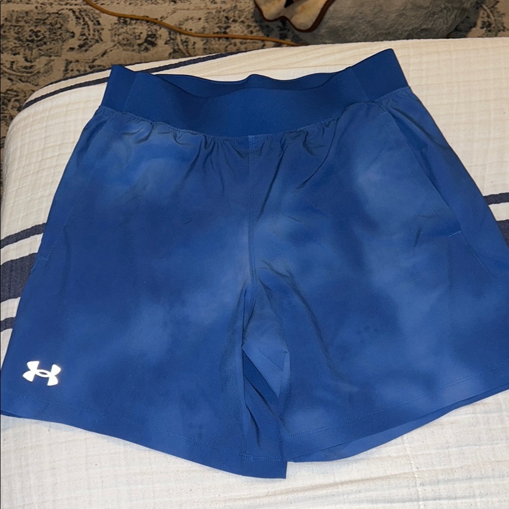 Under Armour Blue Running Shorts (with a intentional faded look) - M